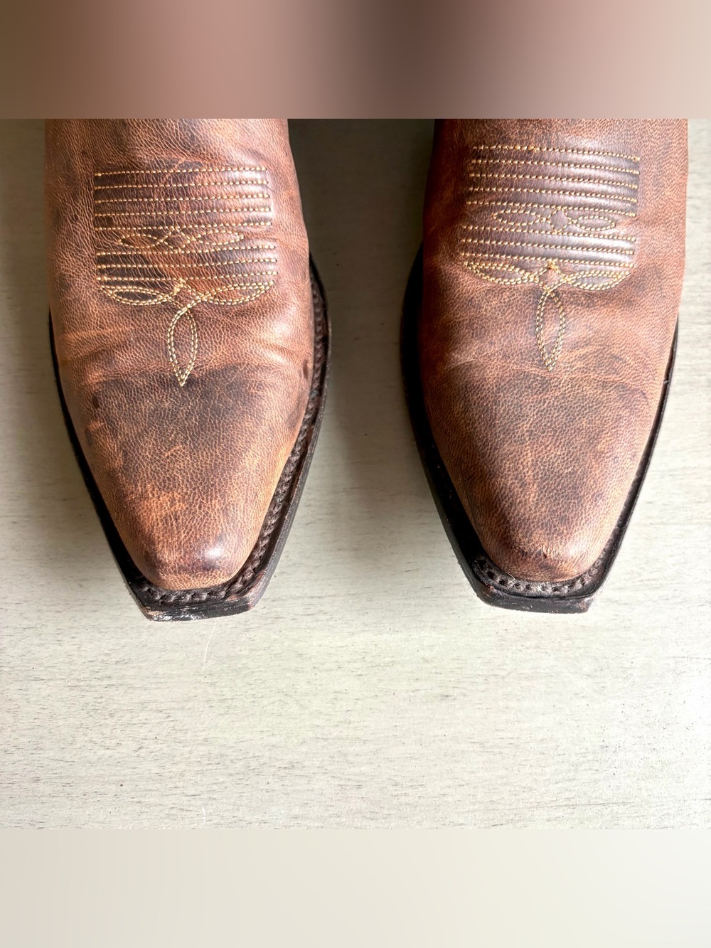 J.B. Dillon Brown Goat Leather Cowboy Western Work Boots Women 9 Pull On Mexico - Picture 6 of 14